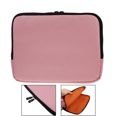 Soft Sleeve Case Zipper Bag with Orange Color for 10.2 inch Laptop (Pink) - Click Image to Close